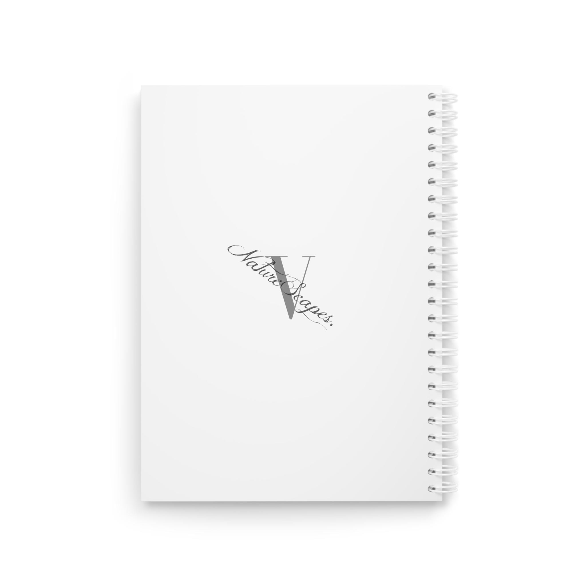 Dandelion Silhouette Notebook | Black White Floral Spiral Notebook