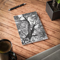 A5 Softcover Notebook — Black Cover with Calgary Alberta Logo & Tree Photography