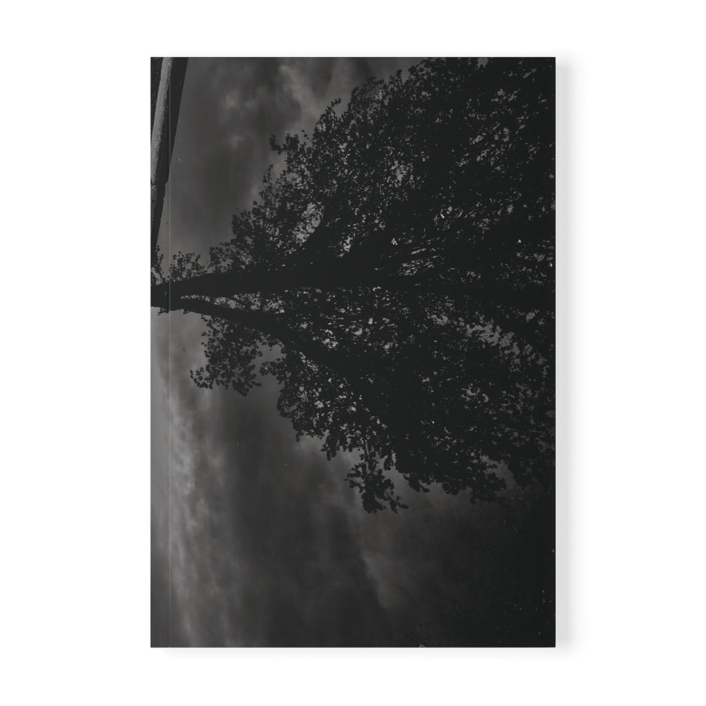 A5 Softcover Notebook — Moody Black & White Tree Photography Journal
