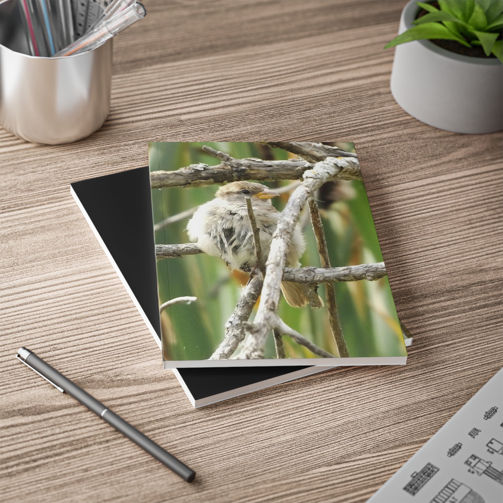 A5 Softcover Notebook — Fluffed Sparrow Photography Cover (Calgary Alberta)