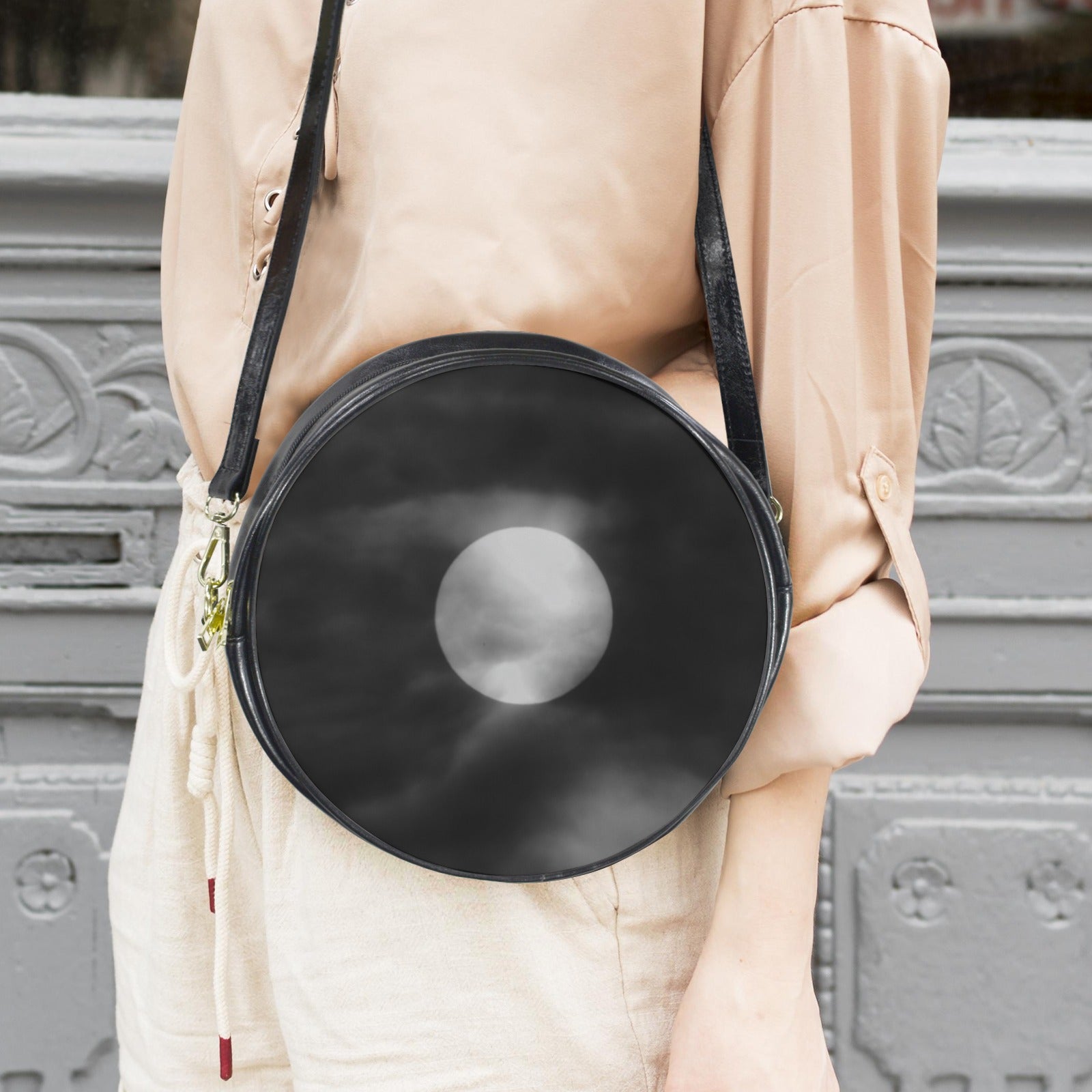 Moon Purse Round Messenger Bag-Large