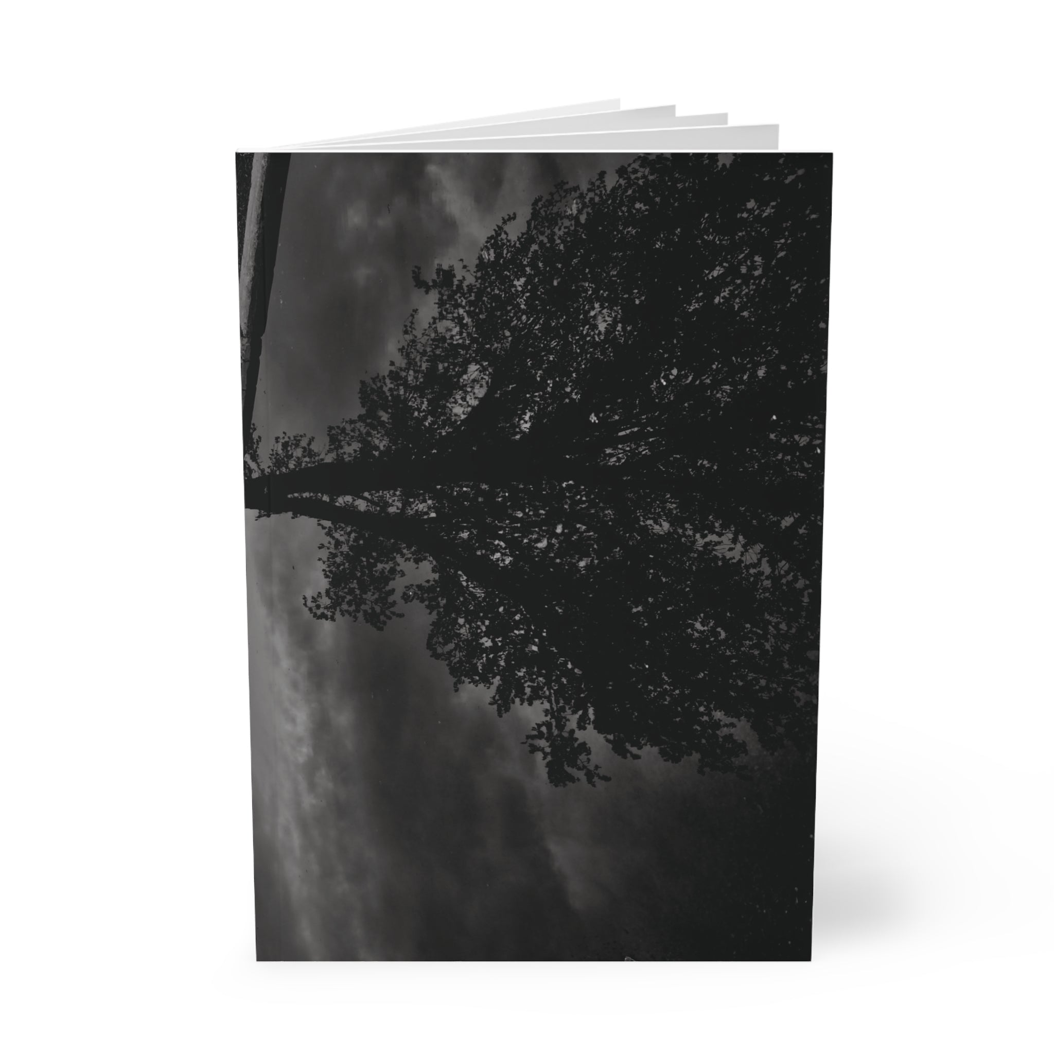 A5 Softcover Notebook — Moody Black & White Tree Photography Journal