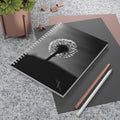Dandelion Silhouette Notebook | Black White Floral Spiral Notebook