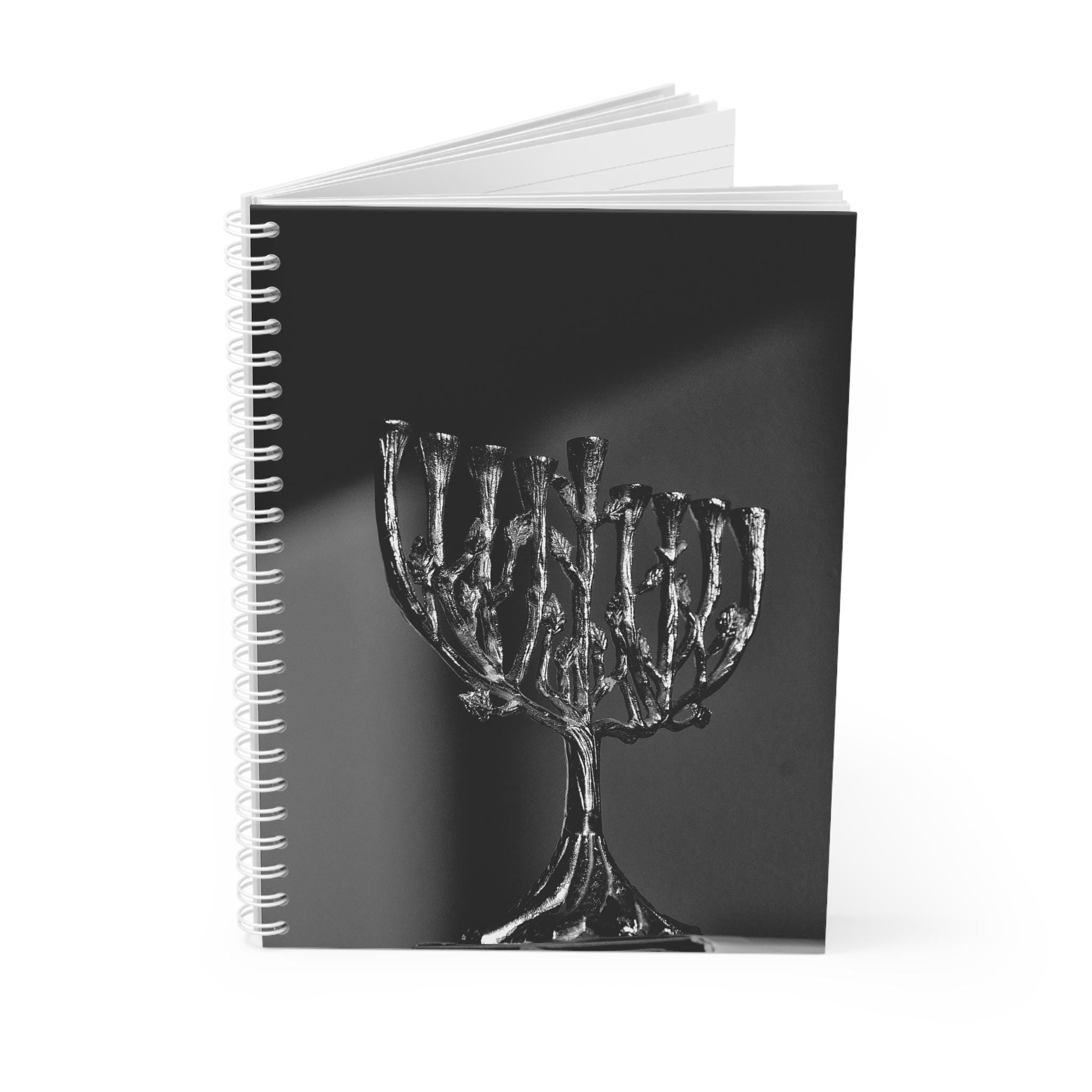 Dripping Menorah Spiral Notebook | Hanukkah Judaica