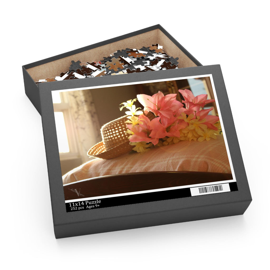 Pink Lily Bouquet Puzzle | Straw Hat Floral Jigsaw
