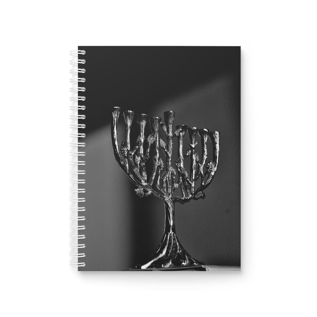Dripping Menorah Spiral Notebook | Hanukkah Judaica