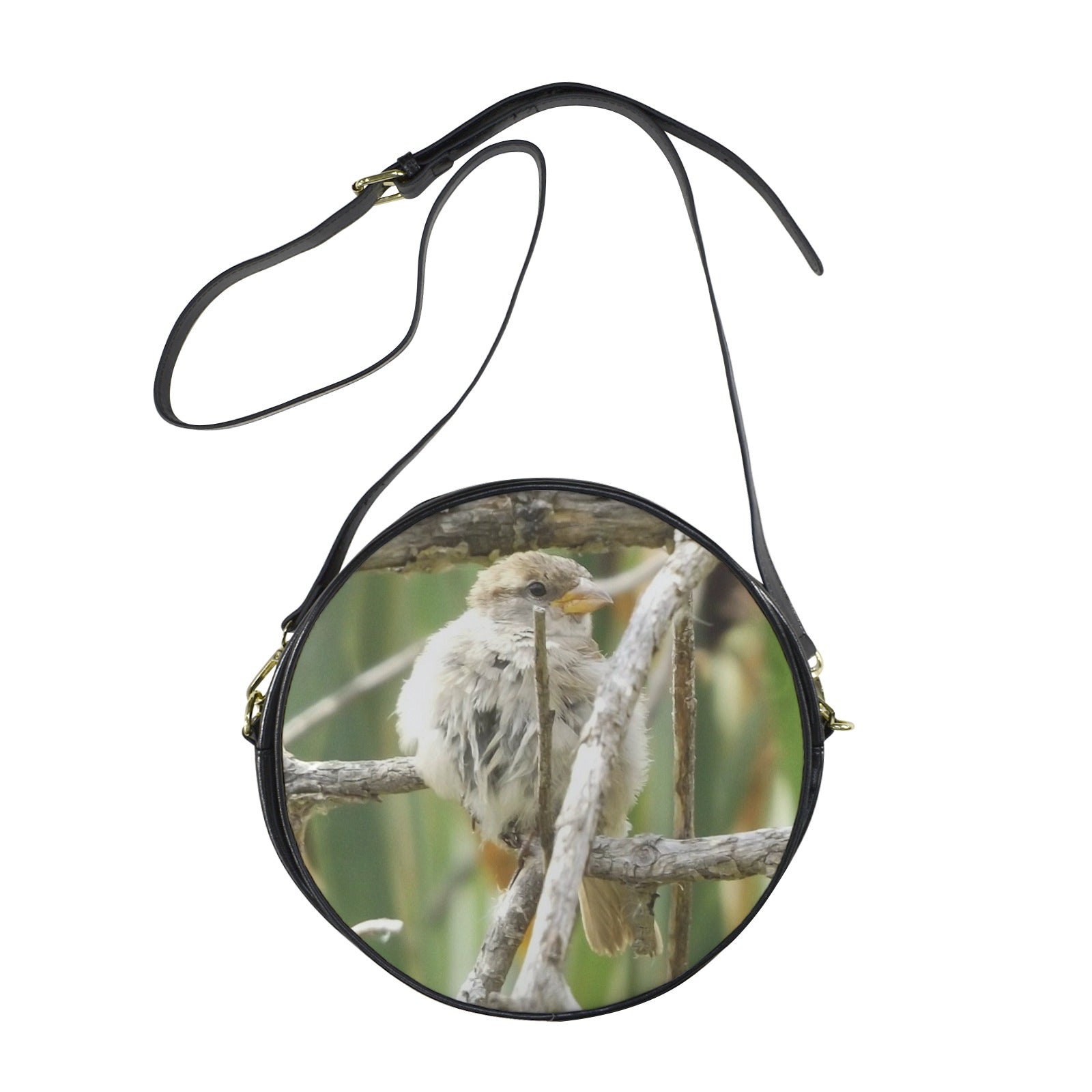 Chickadee Purse Round Messenger Bag-Large