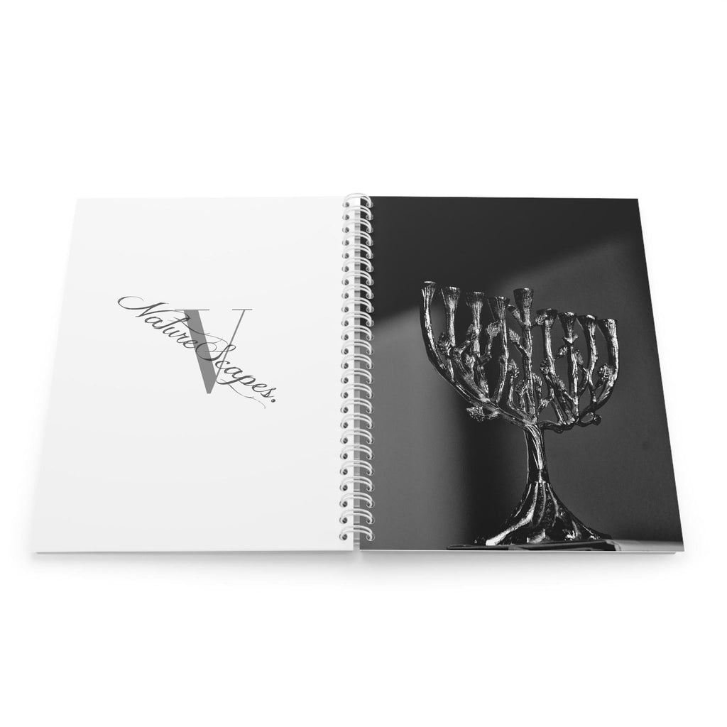 Dripping Menorah Spiral Notebook | Hanukkah Judaica