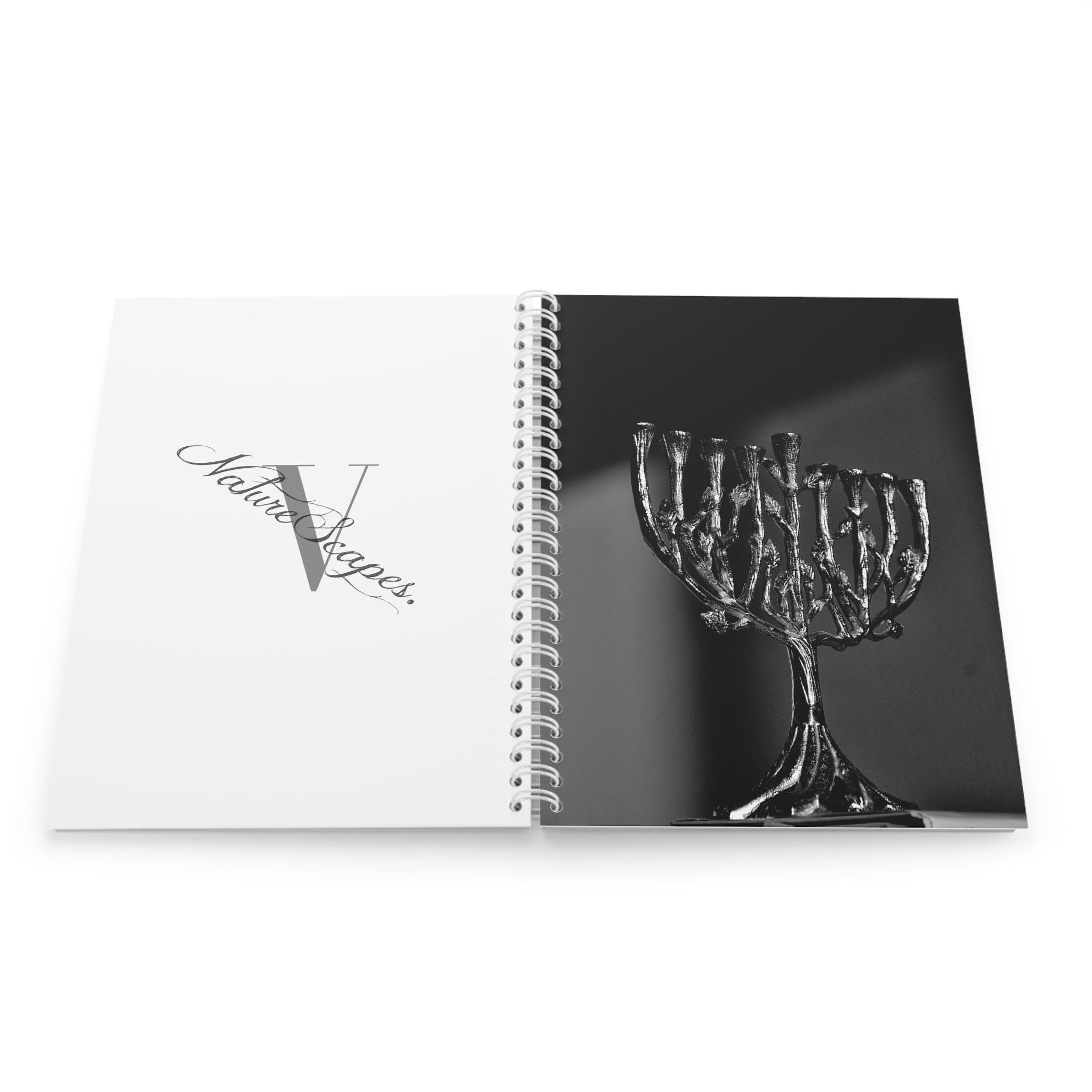 Dripping Menorah Spiral Notebook | Hanukkah Judaica
